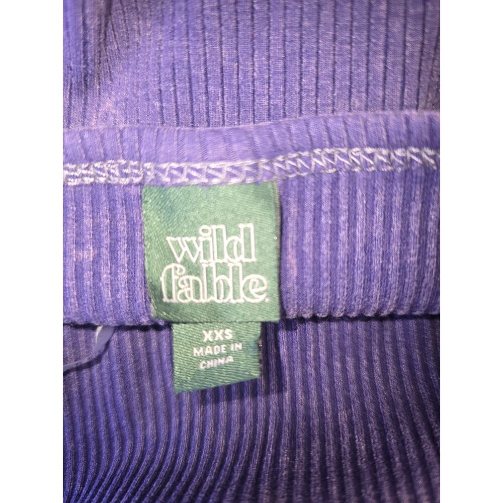 Women's Ribbed Halter Top - Wild Fable Navy Juniors XXS 6527 - Picture 4 of 5